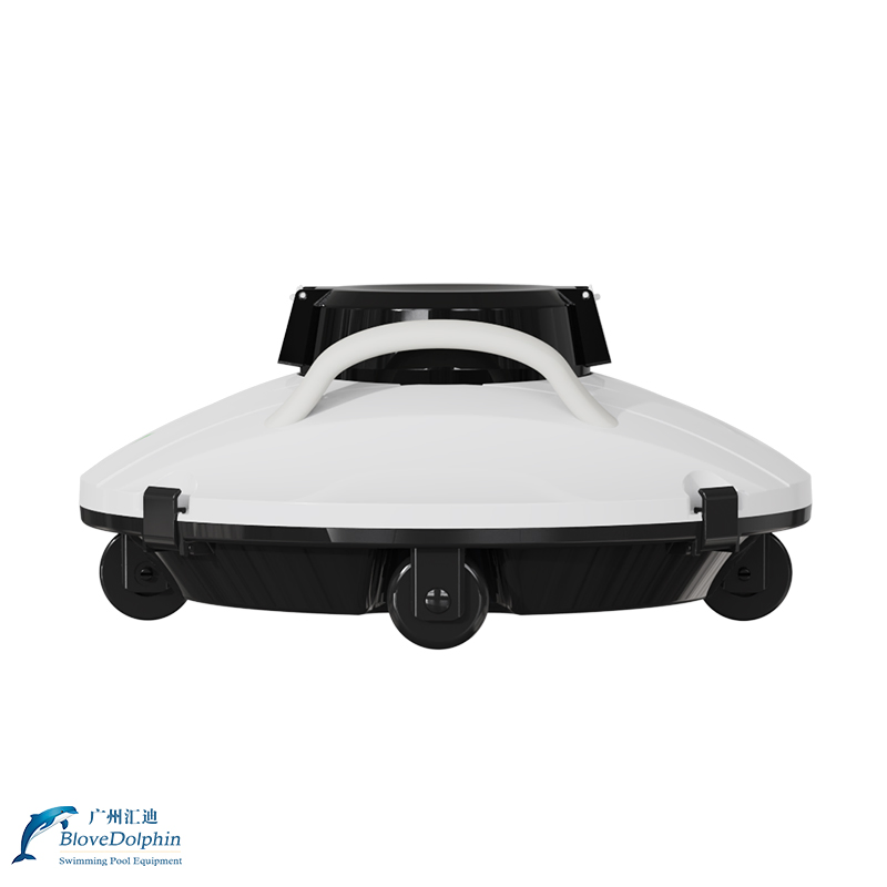 White Fully Automatic Wireless Swimming Pool Suction Machine Cleaning Robot