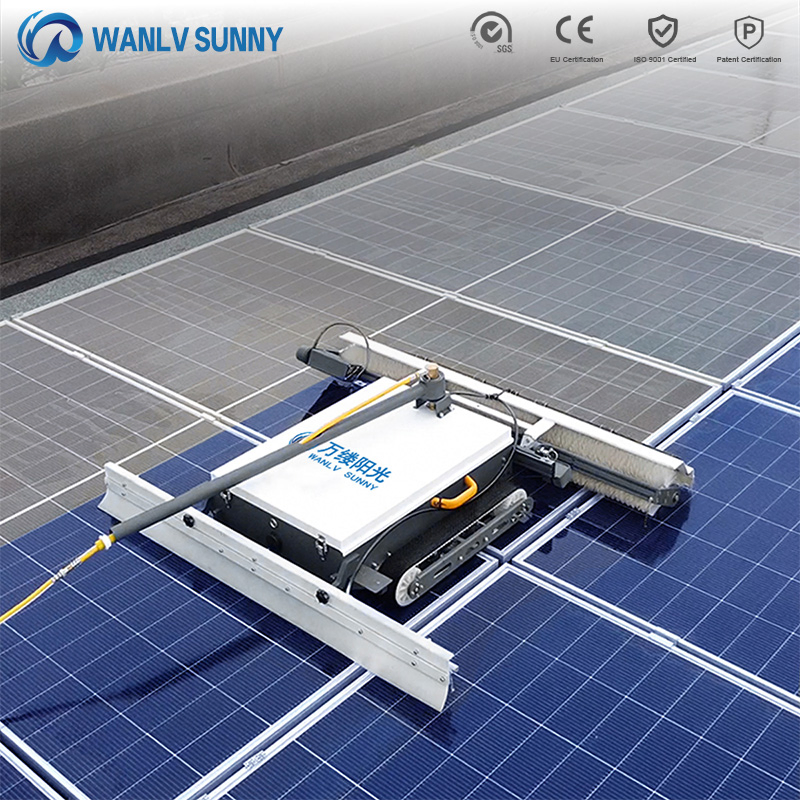 Smart Solar Panel Cleaning Machine Remote-Control Crawler Cleaning Robot for Photovoltaic Washing