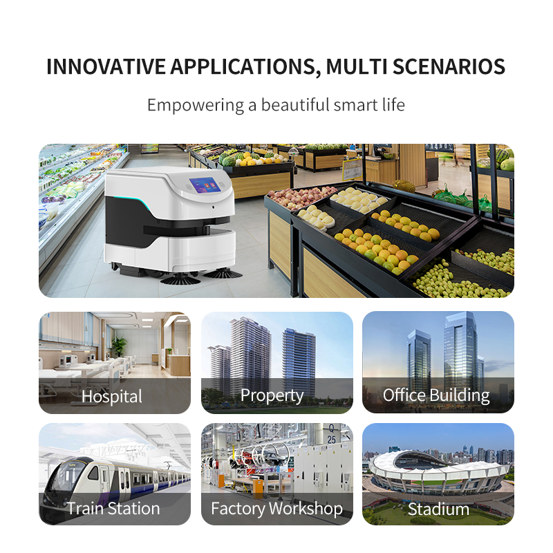 Autonomous Intelligent Equipment Sweeping Vacuum Mopping Automatic Floor Cleaning Robot