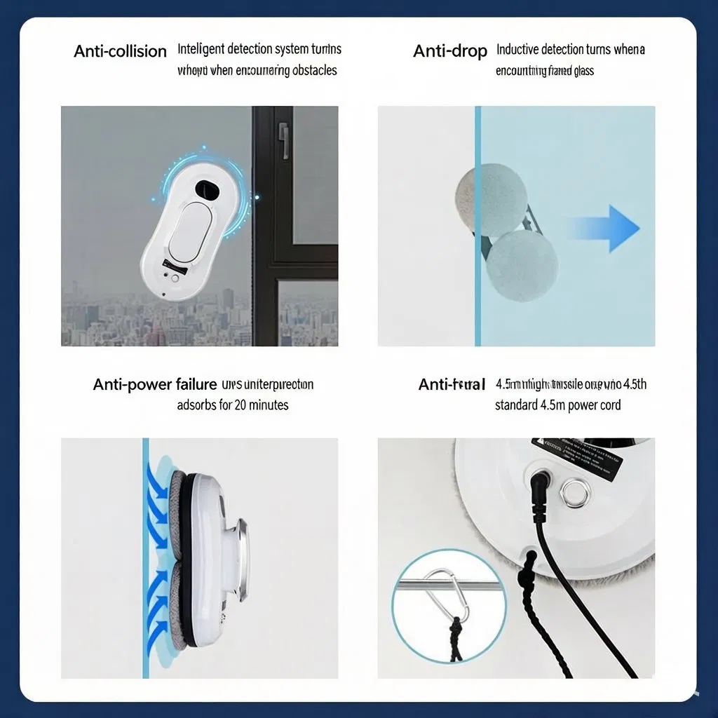 2026 HK001 High-Efficiency Window Cleaning Robot with Smart Sensors