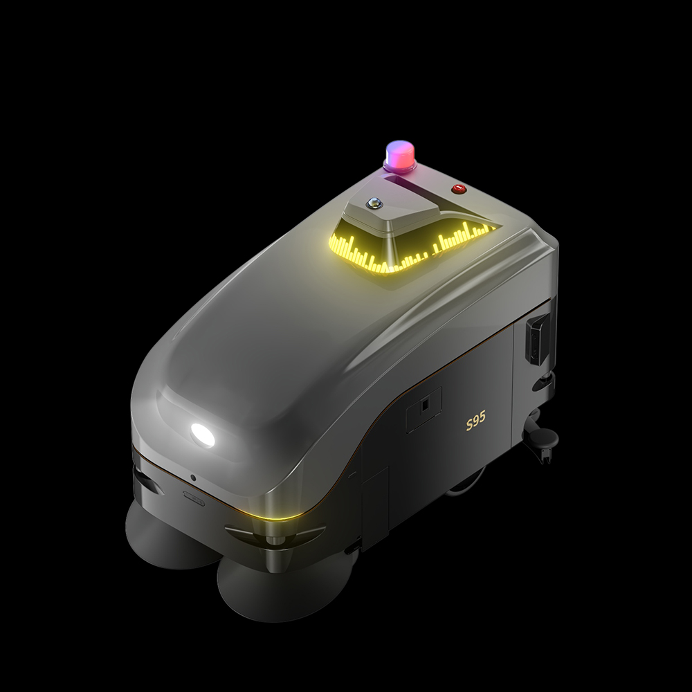 New Robotic Floor Cleaning Machine with Lidar Intelligent Driving 24V Battery 200Ah Commercial Floor Scrubber