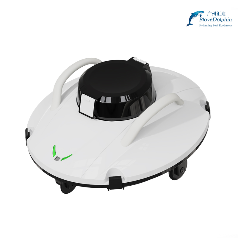 White Fully Automatic Wireless Swimming Pool Suction Machine Cleaning Robot