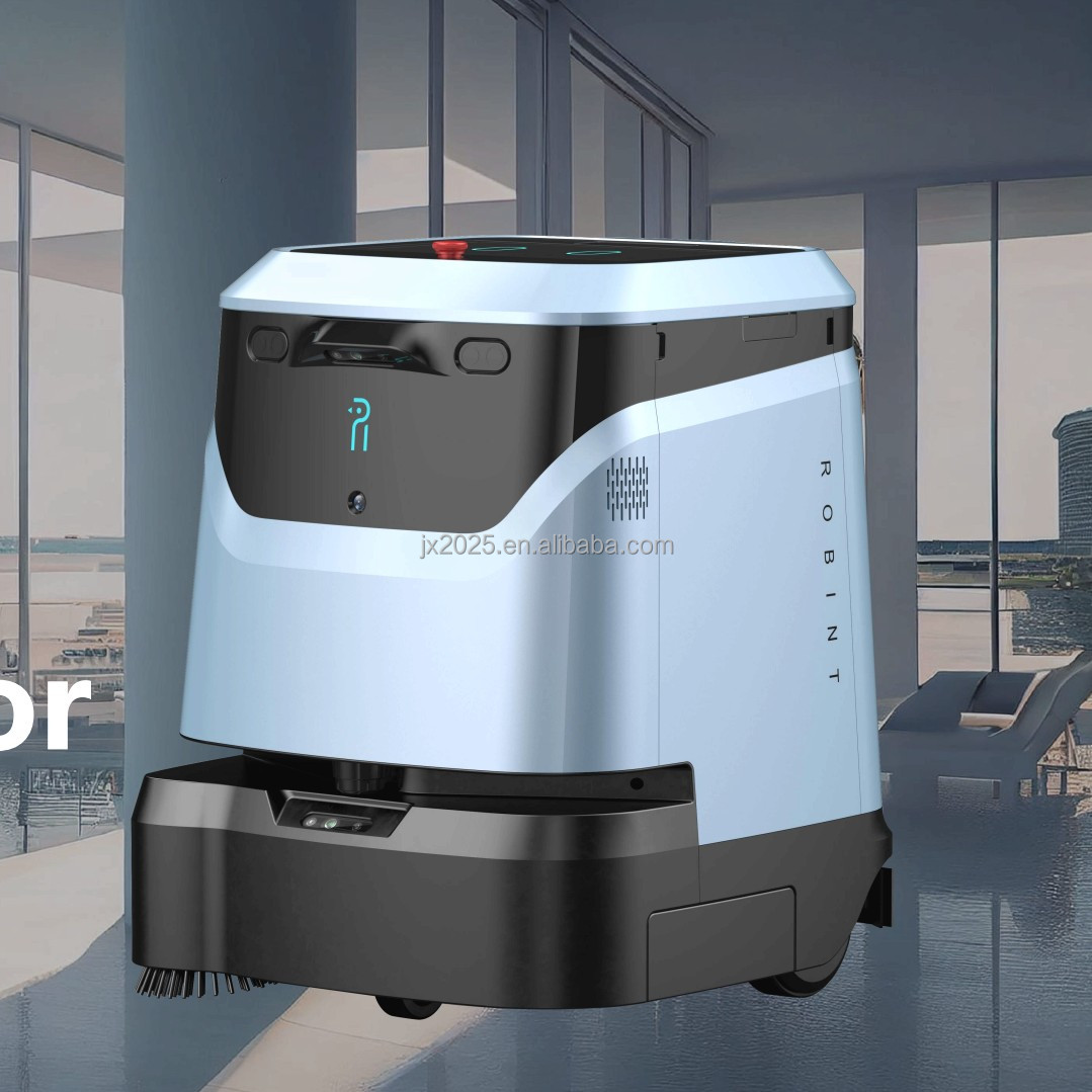 Commercial Robotic Floor Cleaner Wet/Dry Scrubbing Mopping 15000Pa Suction Laser Navigation 5000 Sq ft Coverage IP6X Rated Auto