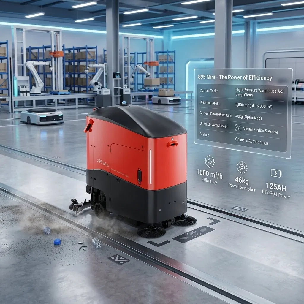 APP Control Auto Recharge Floor Scrubber Smart Commercial Floor Cleaner Robot