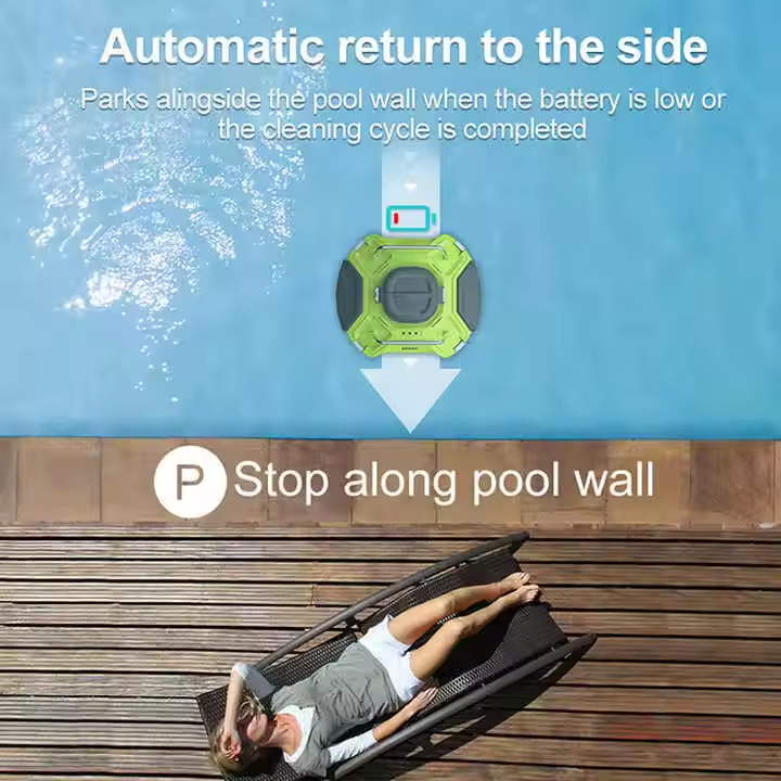 Glgw Cordless Automatic Swimming Pool Cleaning Robotic Vacuum Inground Pool Vacuum Cleaner