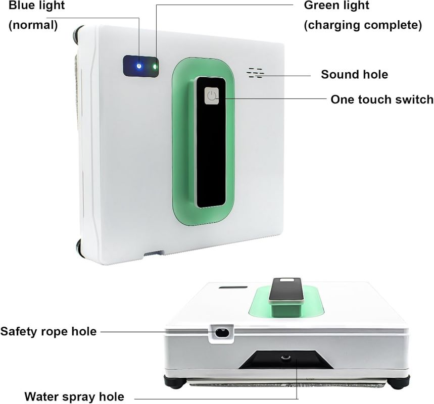 Window Cleaner with Smart Sensors - Ai-Enhanced Automated Washer Robot