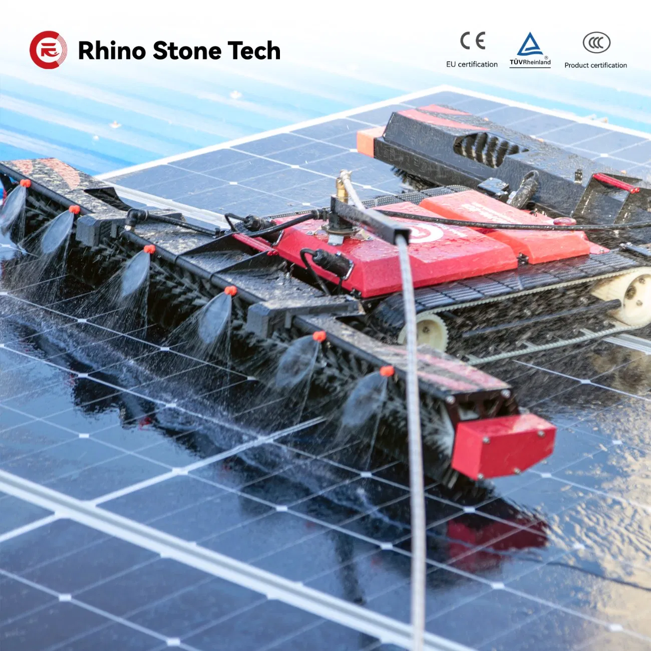 High-Performance Solar Cleaning Equipment Lithium Battery Version Solar Panel Cleaning Robot for Rooftop Use Commercial &amp; Industrial Solar Farm