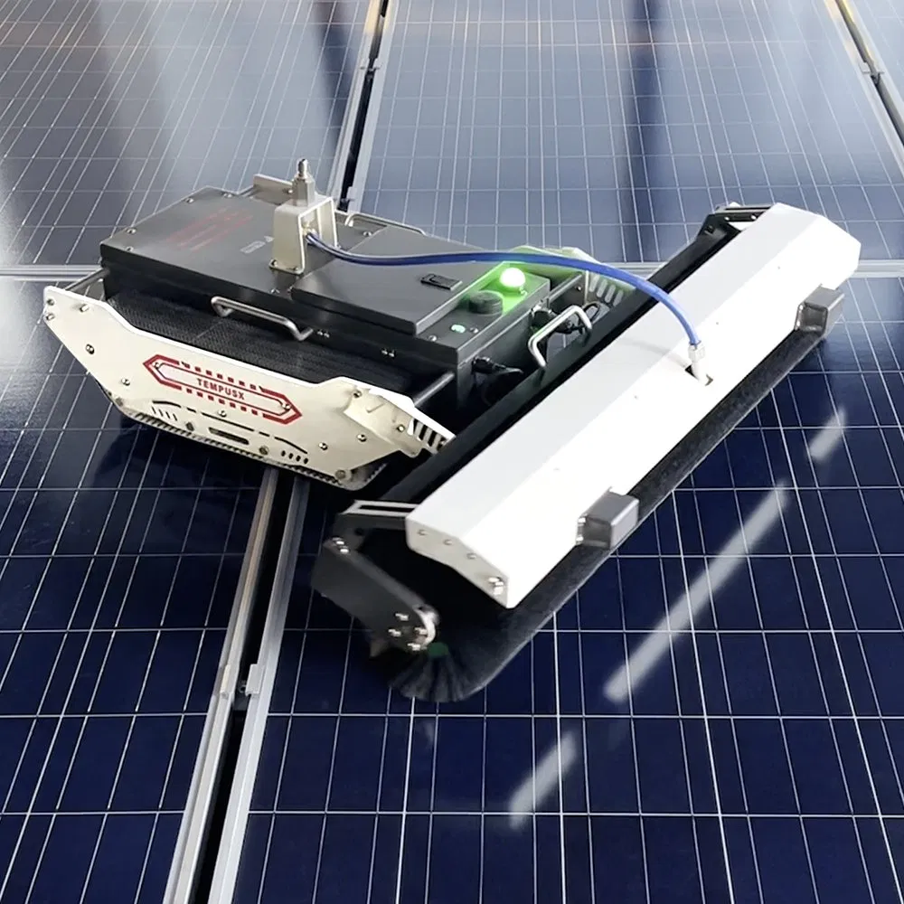 F-D1000 Modularization Design Track Type Remote-Control Solar Photovoltaic Panel Double Cleaning Robot