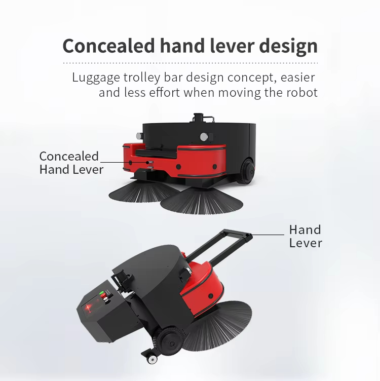 Industrial Autonomous Sweeper Robot, 10h Runtime LiFePO4 Battery, Factory &amp; Logistics Use