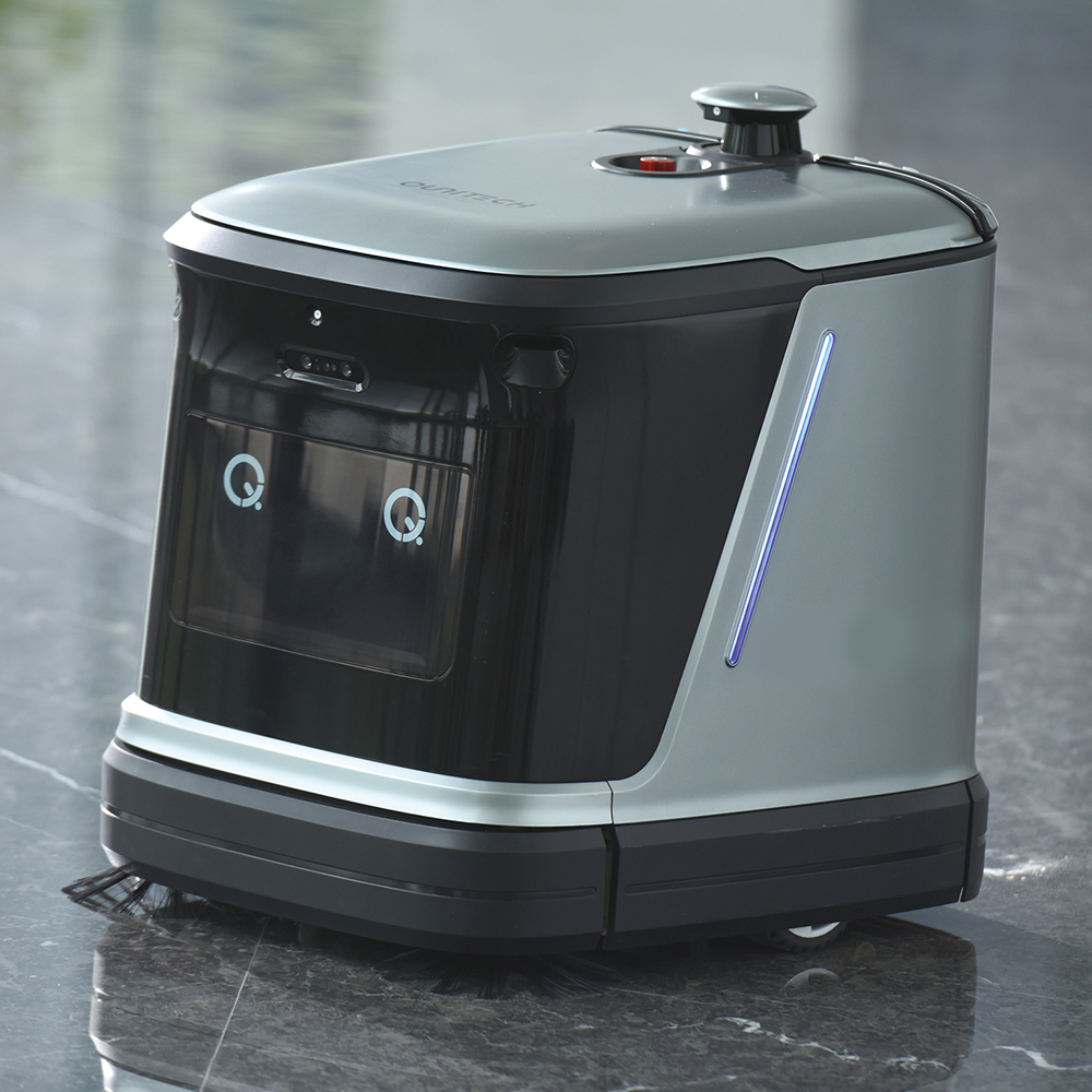 Small Commercial Floor Cleaning Robot with Mop Sweep Vacuum Autonomous Scrubber App-Controlled &amp; Auto-Charge for Office Lobby