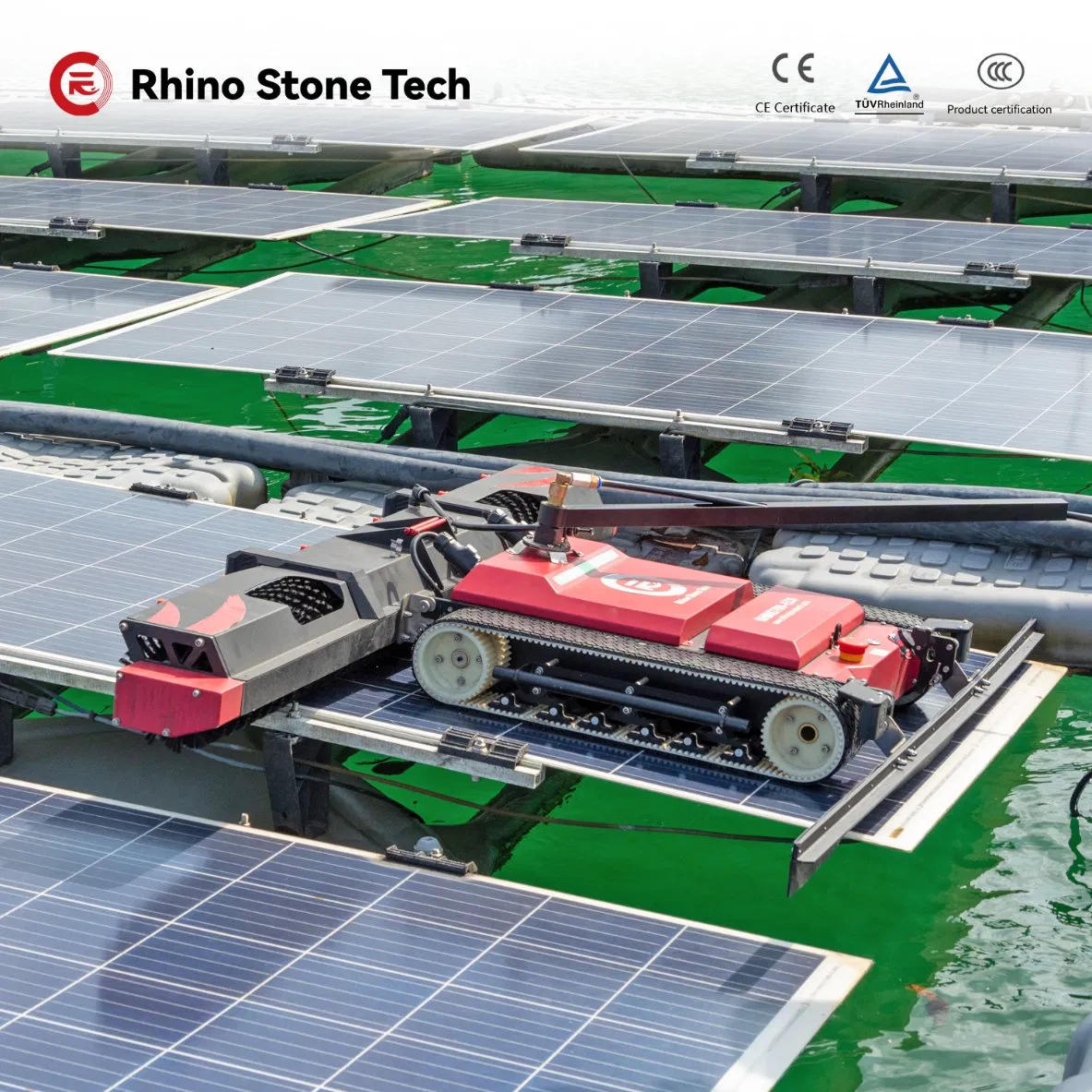 Portable Lightweight Solar Panel Cleaning Robot for Commercial Industrial Solar Farm, Easy to Operate