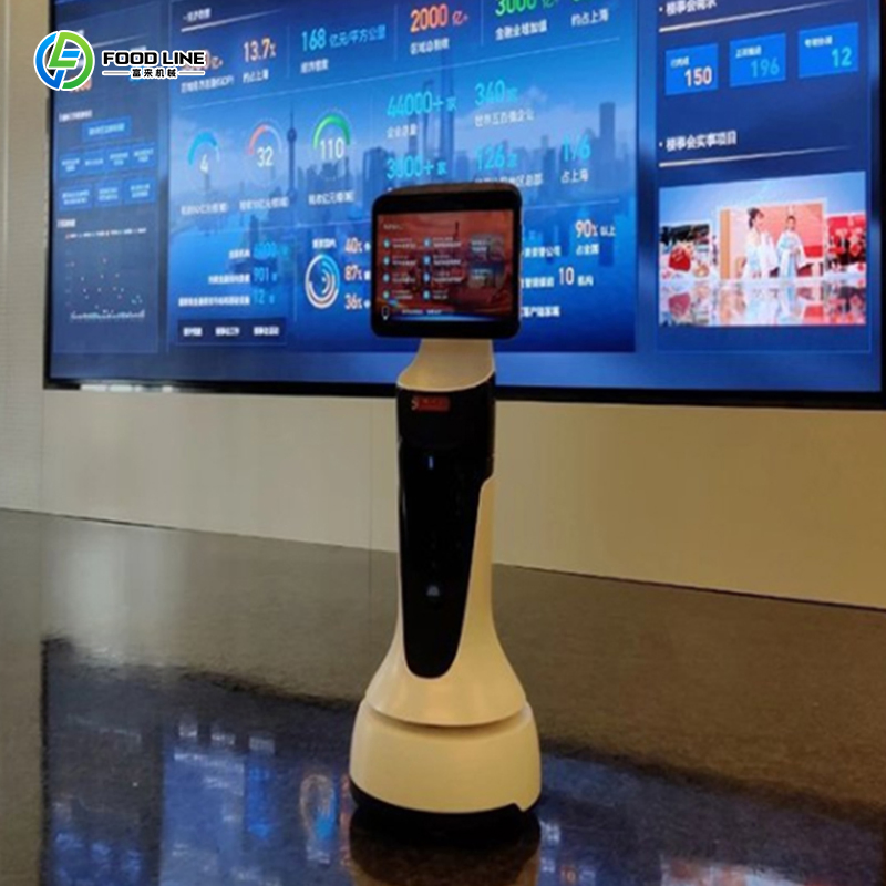 Multilingual Interactive Intelligent Service Reception Assistant Welcome Humanoid Service Robot