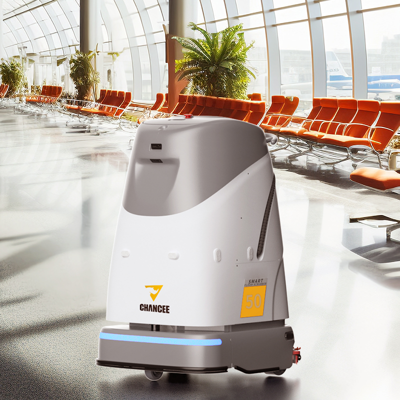 Chancee SC50 Electric New Walk-Behind Automatic Robot Floor Scrubber Sweeper Self-Propelled Cleaning Machine