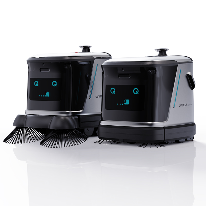 Automated Commercial Self-Emptying Dustbin Robot Robotic Floor Cleaning Machine Powerful Scrubbing Sweeping Vacuuming Robot