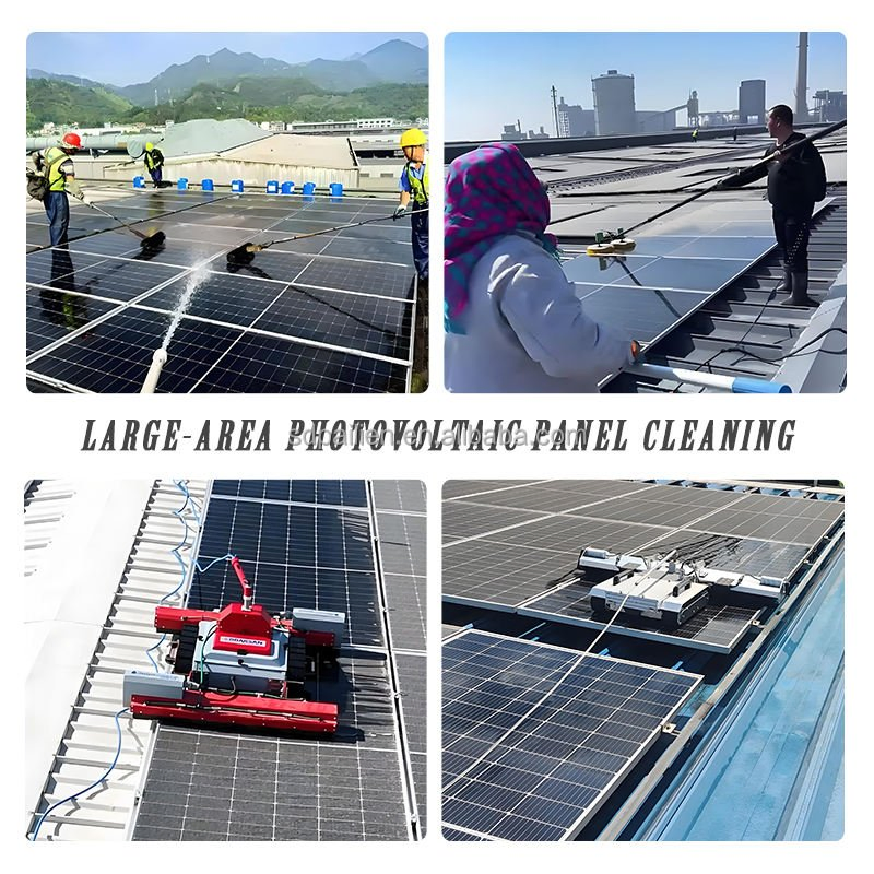 Ple Solar Panel Cleaning Machine Wet and Dry Solar Panel Cleaning Robot