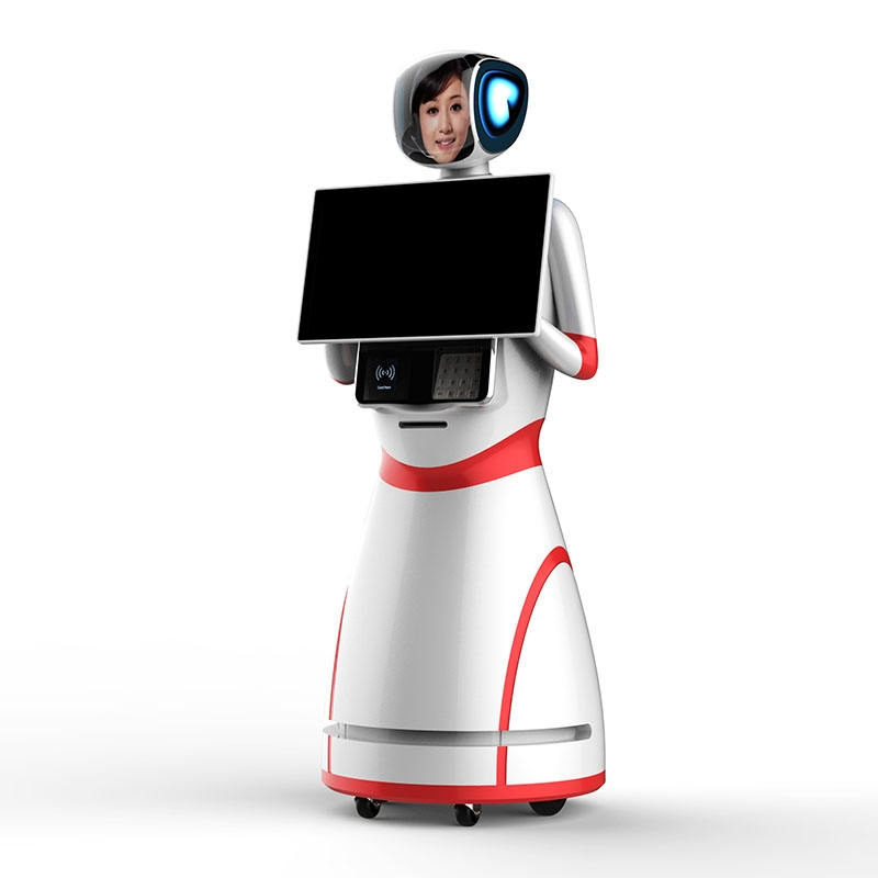 Yinyin Ai Concierge Robot: Animated Face, Bilingual Interaction, Lidar Navigation