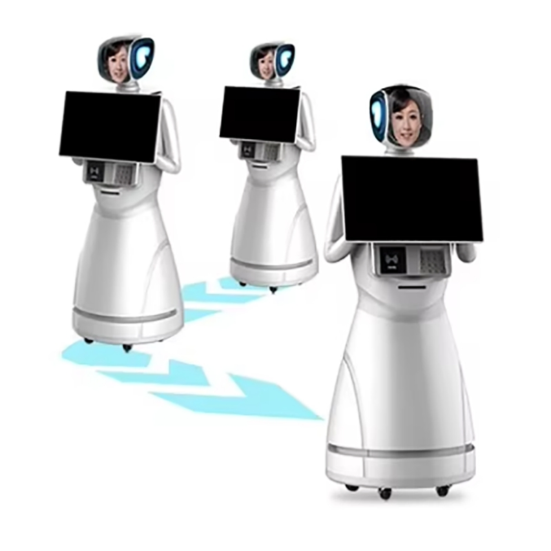 Yinyin Ai Concierge Robot: Animated Face, Bilingual Interaction, Lidar Navigation
