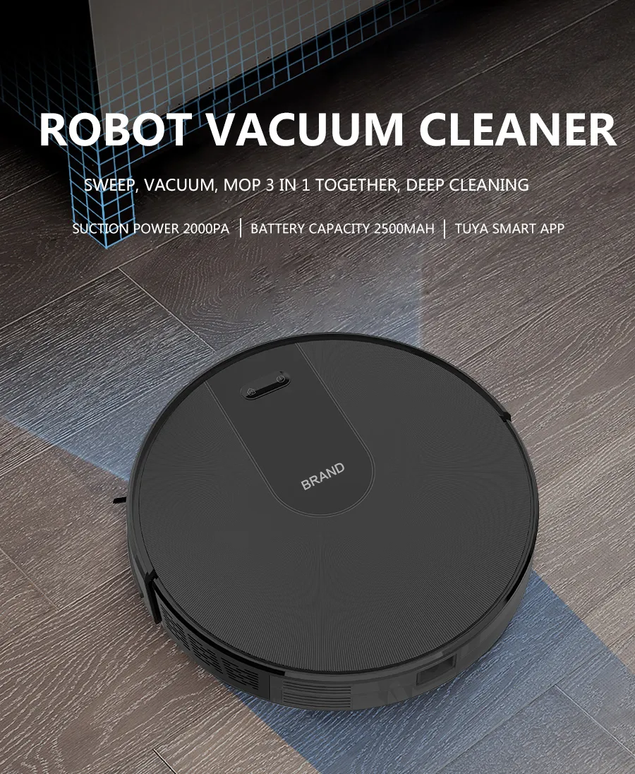 High-Tech Smart Mop and Gyroscope Robot Vacuum System