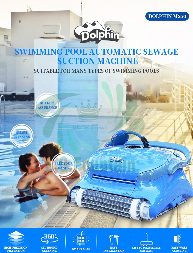 Water Crown Multifunctional Vacuum Cleaning Robot for Swimming Pools