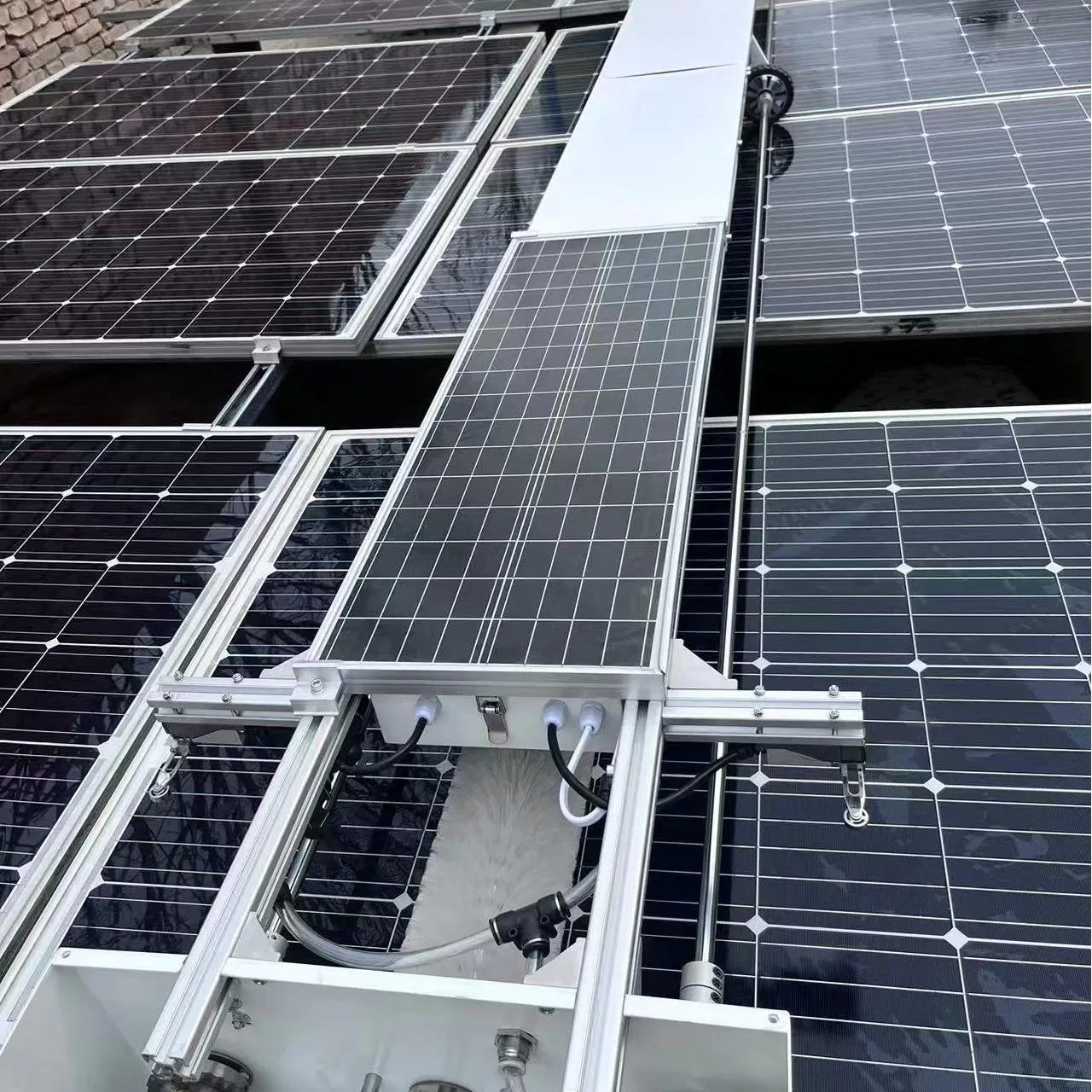 Smart Dual-Use Cleaning Robot for Wet and Dry Solar Panels