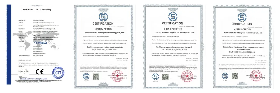 Certifications CE ISO