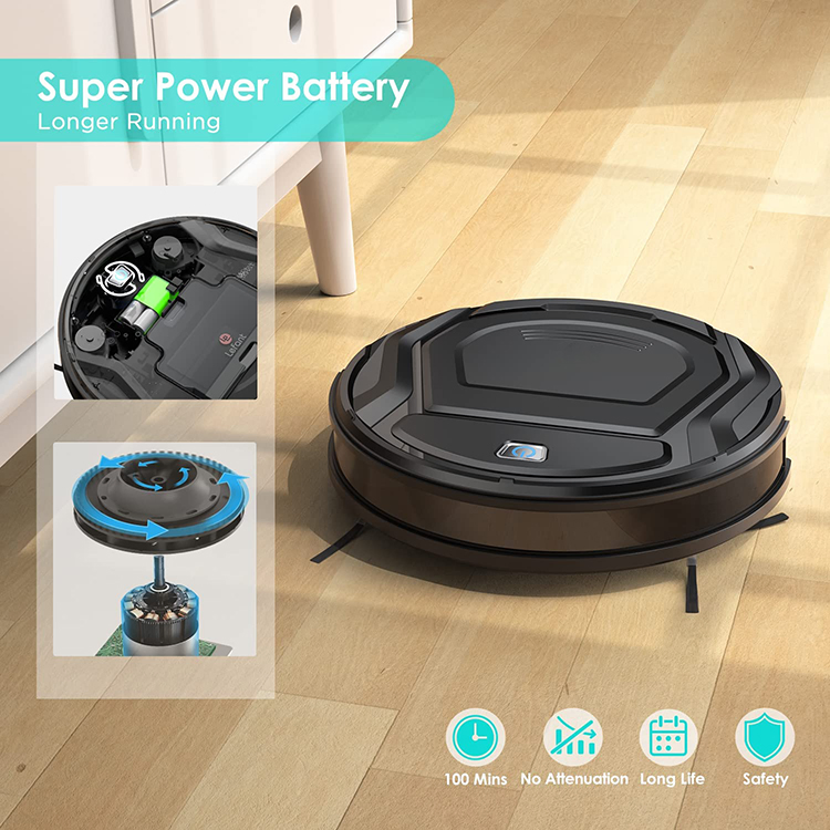 Lrt210 Robot Vacuum Cleaner, 1800PA Strong Suction, Slim, Quiet, Automatic Self-Charging Robotic Vacuum, Wi-Fi/APP/Alexa/Remote Control