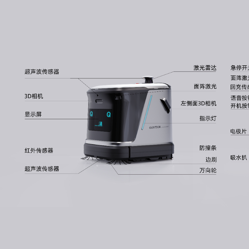 Industrial Intellegent Home Autonomous Floor Scrubber Cleaning Robot for Carpet Sweeping Self-Emptying Dustbin Floor Mop Drying Vacuuming Robot