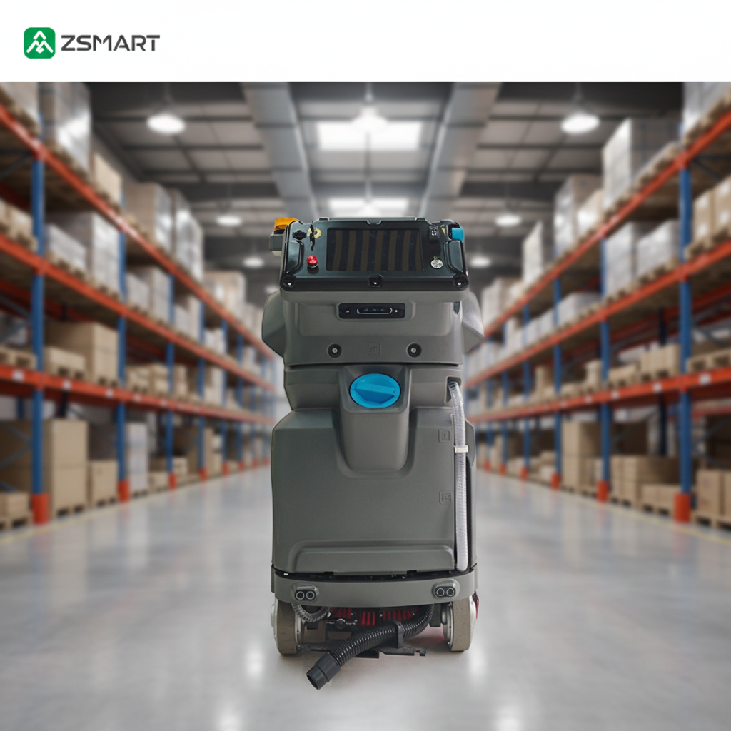 Commercial Electric New Auto-Docking Floor Scrubber Robot 510mm Width 70L Water Tank Autonomous Driving Hotel Marble Tile