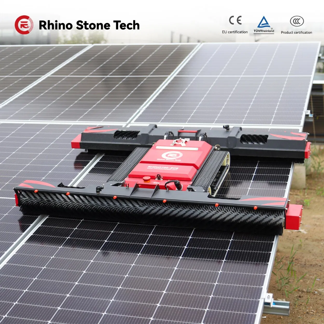 High-Performance Solar Cleaning Equipment Lithium Battery Version Solar Panel Cleaning Robot for Rooftop Use Commercial &amp; Industrial Solar Farm