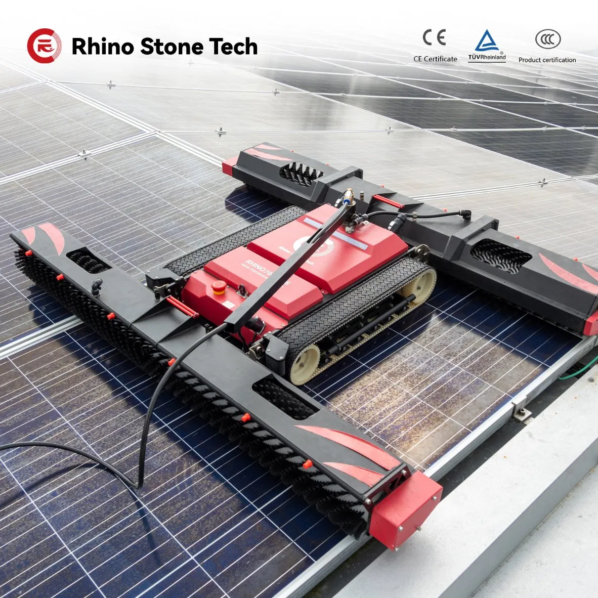 Portable Lightweight Solar Panel Cleaning Robot for Commercial Industrial Solar Farm, Easy to Operate