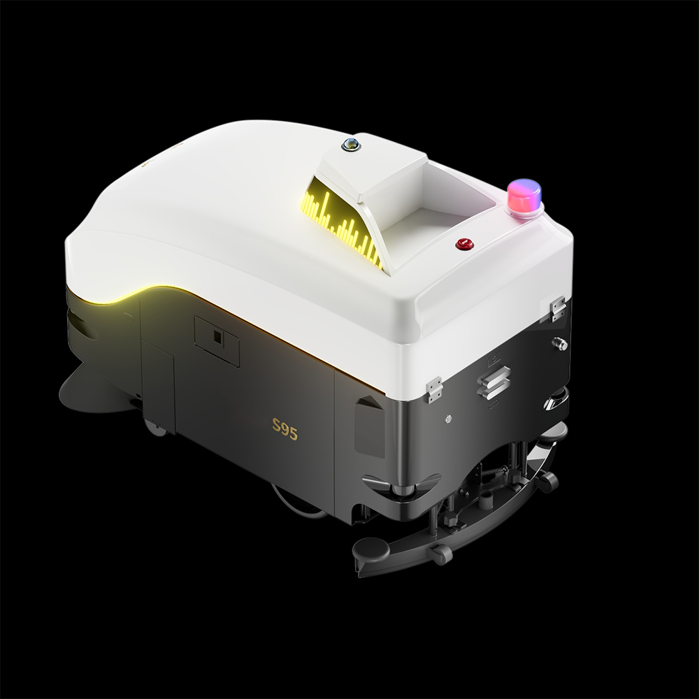 New Robotic Floor Cleaning Machine with Lidar Intelligent Driving 24V Battery 200Ah Commercial Floor Scrubber