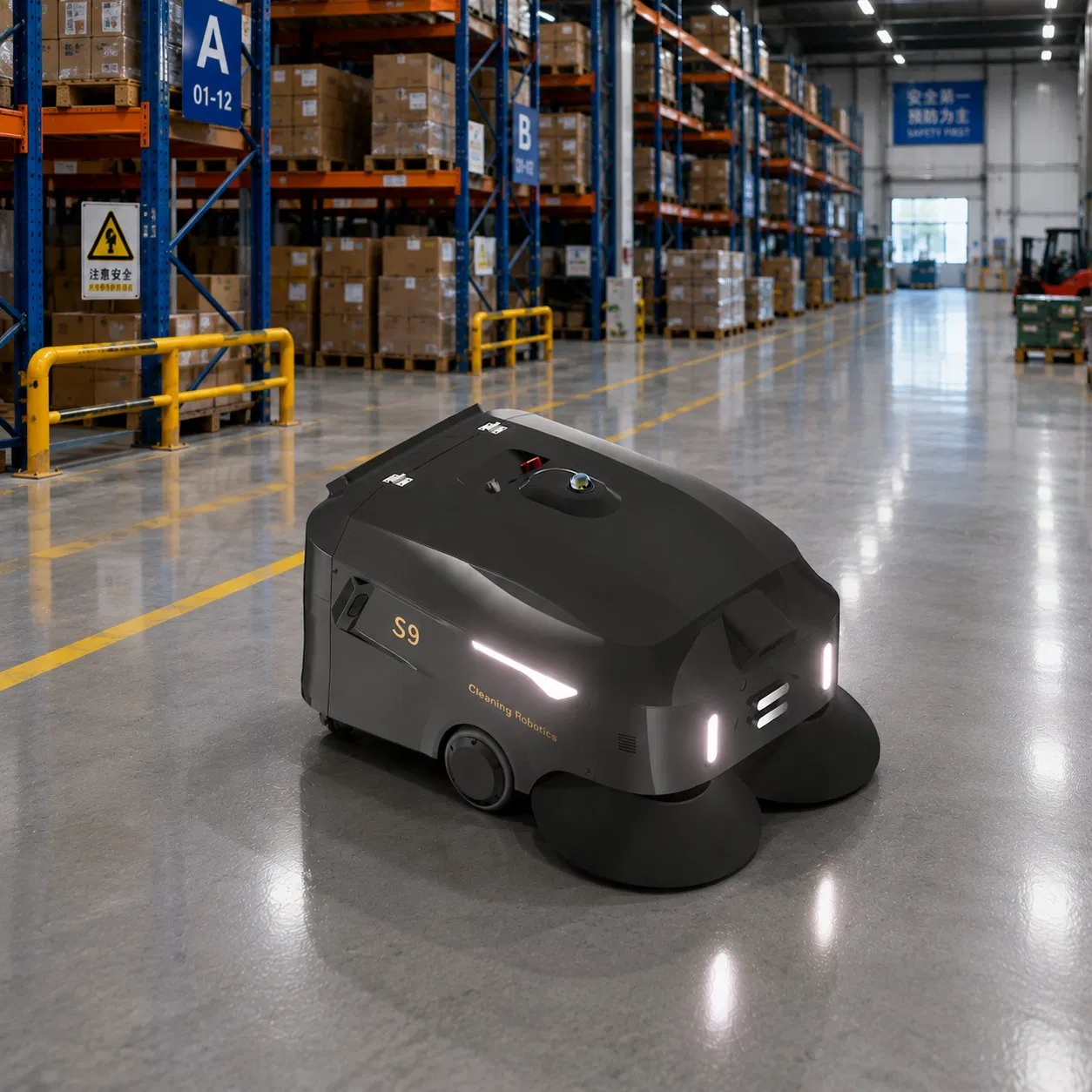 Logistics Warehouse Heavy Duty Cleaning Robot Intelligent Automatic Sweeping