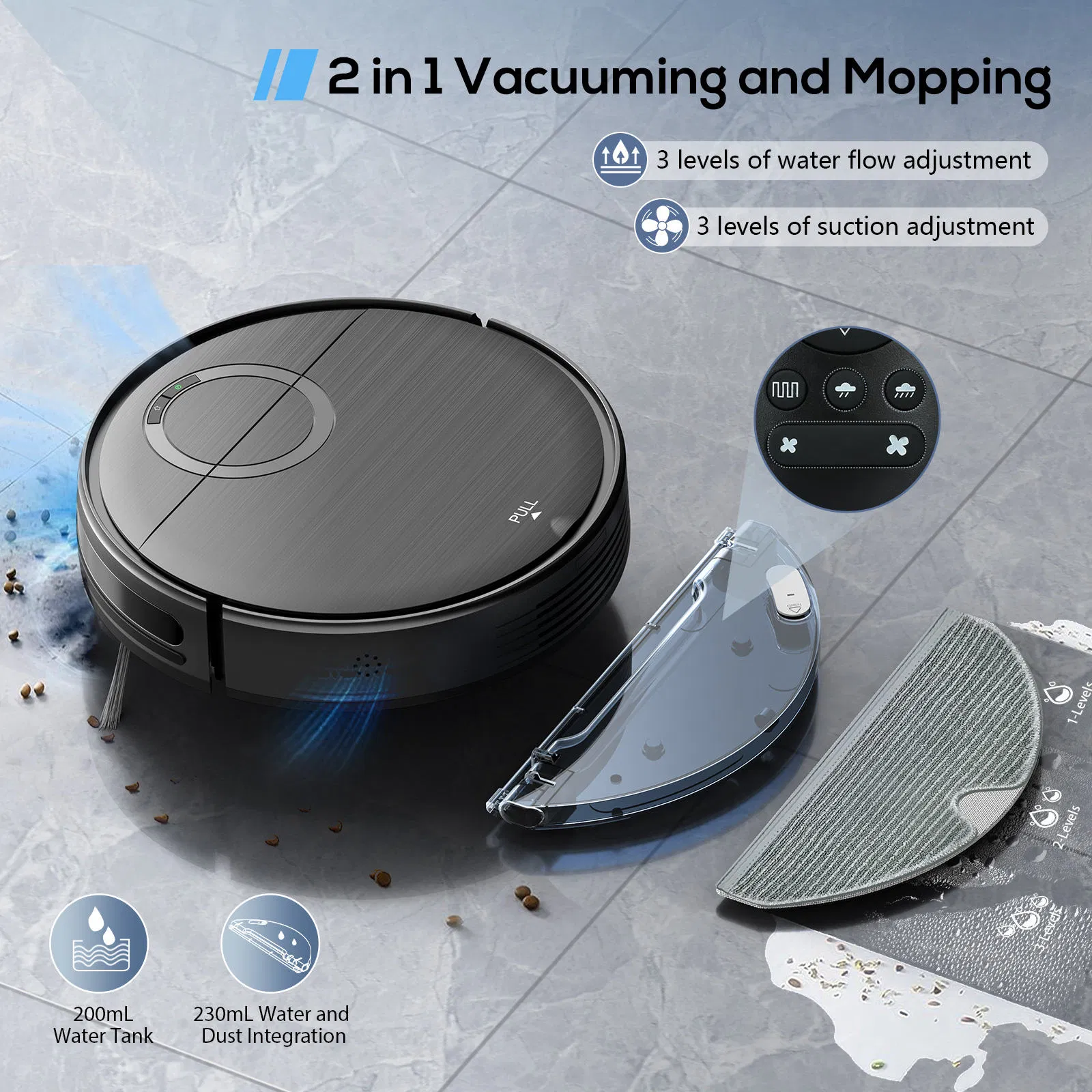 Ultra Slim Wireless Auto Sweeping Robot Mop Floor Home Easy Control Household Robotic Vacuum Cleaner