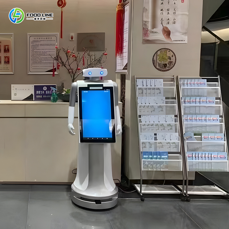Multilingual Interactive Intelligent Service Reception Assistant Welcome Humanoid Service Robot