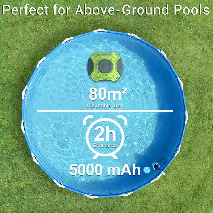Glgw Cordless Automatic Swimming Pool Cleaning Robotic Vacuum Inground Pool Vacuum Cleaner