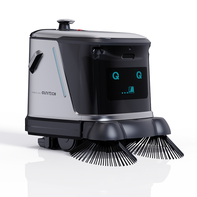 Automated Commercial Self-Emptying Dustbin Robot Robotic Floor Cleaning Machine Powerful Scrubbing Sweeping Vacuuming Robot