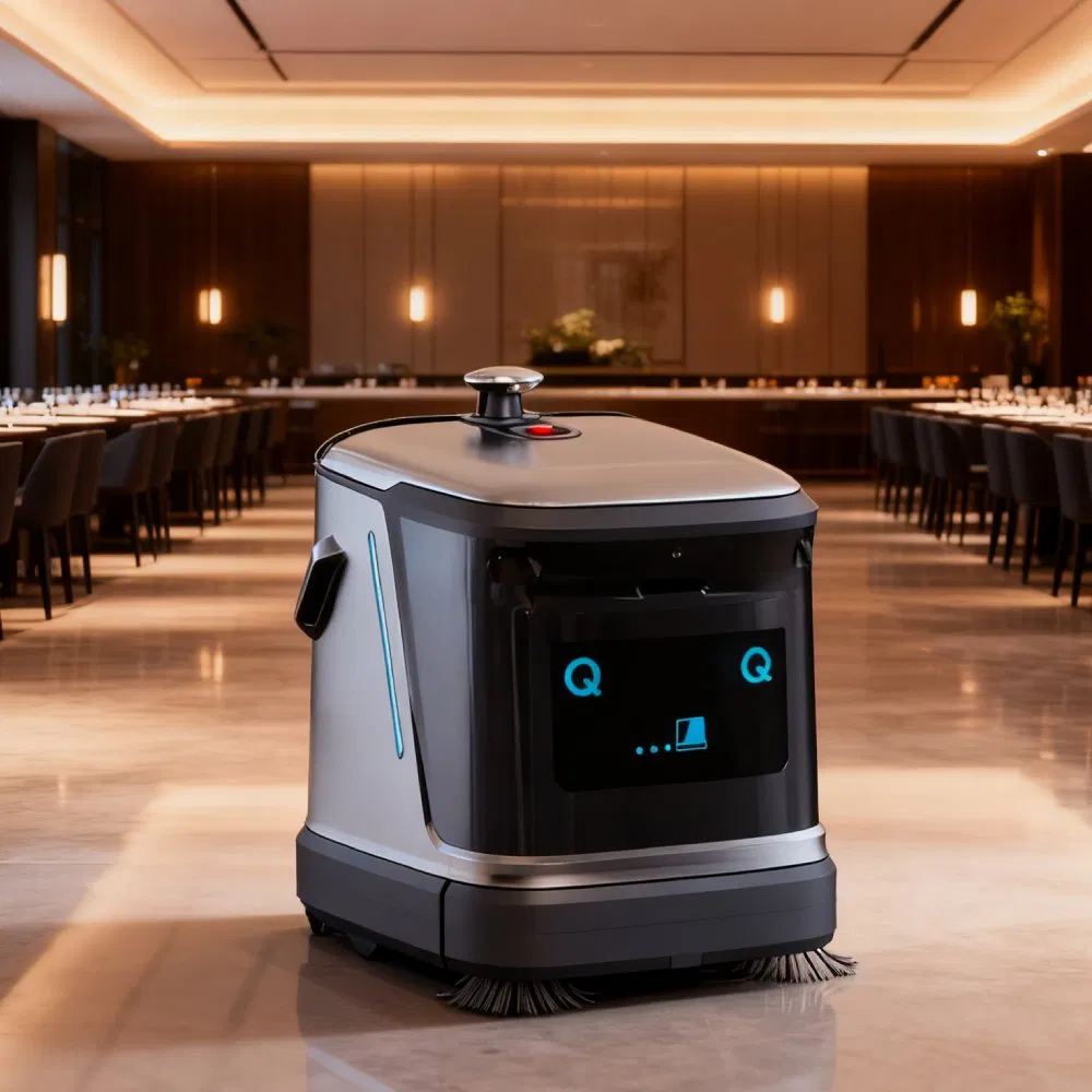 Ai Self-Drive Auto Clean Robot 24V Electric Commercial Cleaning Sweeping Mopping for Airports Hotels &amp; Offices with Smart APP