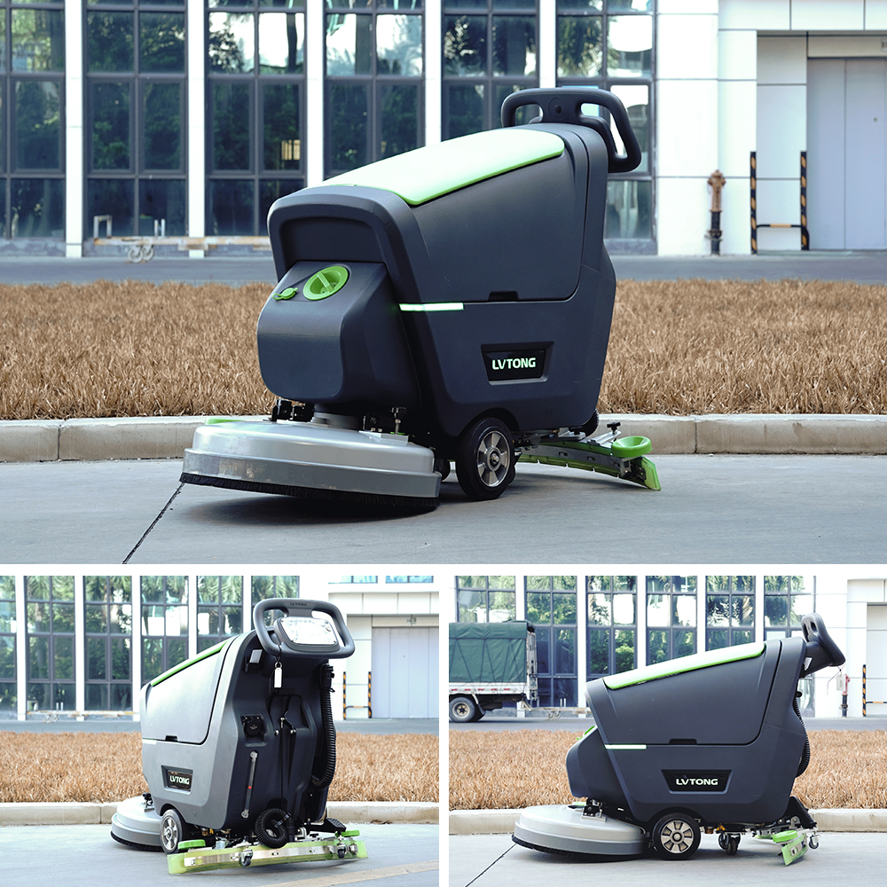 Robotic Floor Scrubber Battery Powered Automatic Cleaning Machine For Large Areas
