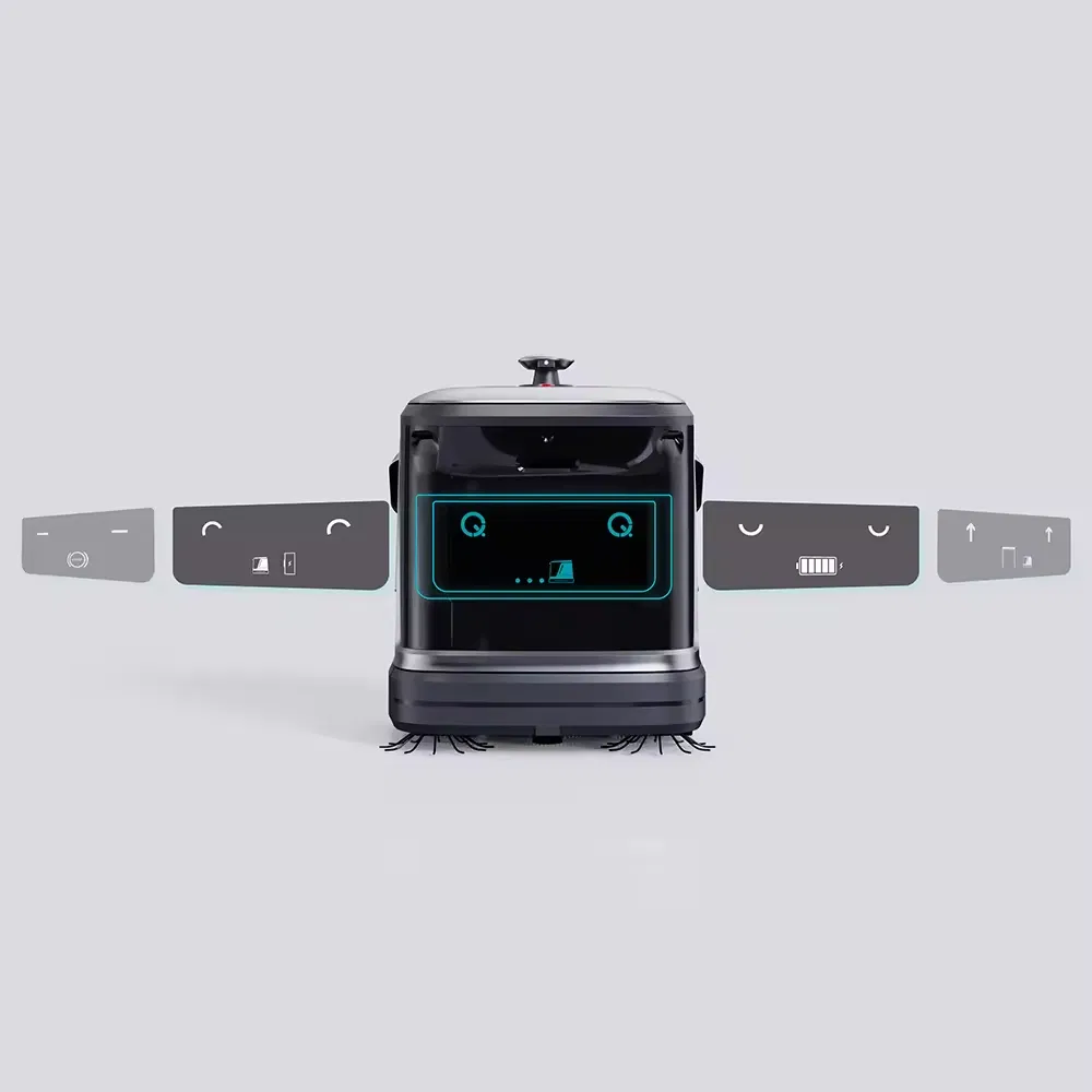 Industrial Cleaning Robot with Smart Board Wheels for Office Workshop Warehouse Cleaning