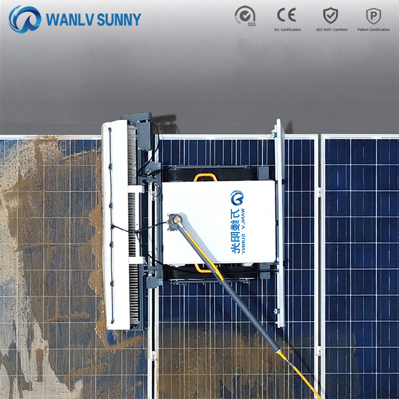 Smart Solar Panel Cleaning Machine Remote-Control Crawler Cleaning Robot for Photovoltaic Washing