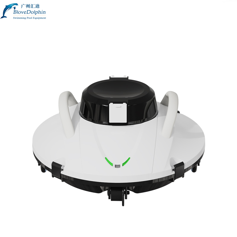 White Fully Automatic Wireless Swimming Pool Suction Machine Cleaning Robot