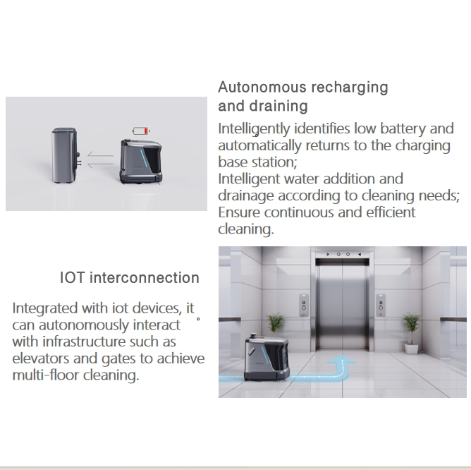 Advanced Floor cleaning Robot with 2D Lidar Slam Technology for Warehouse &amp; Factory