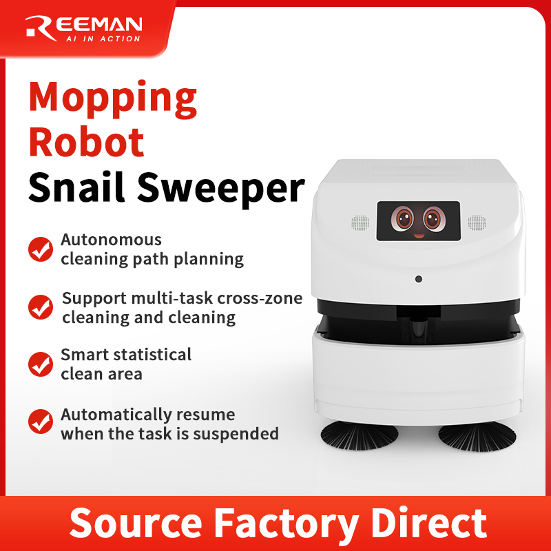 Reeman Snail 15L Tank Autonomous Cleaning Robot 4-in-1 Sweeping Mopping Vacuuming Disinfection with Auto Charge