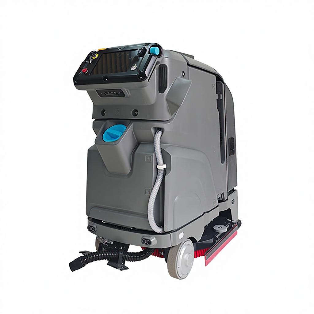 Commercial Electric New Auto-Docking Floor Scrubber Robot 510mm Width 70L Water Tank Autonomous Driving Hotel Marble Tile