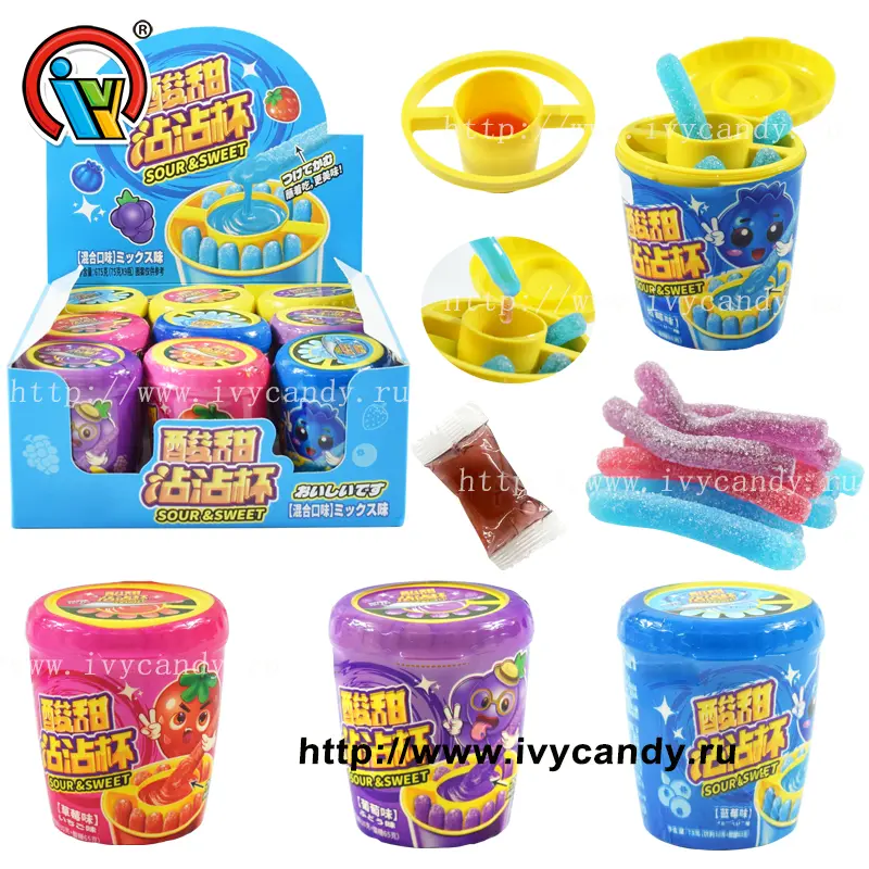 OEM Поставщик Из Китая Кислые Конфеты Дип Gummy Палочки Поставщики, Производители