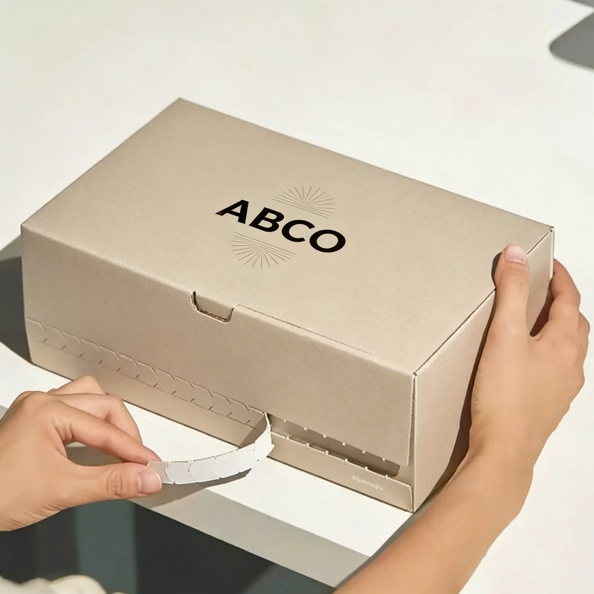Caixa de envio corrugada personalizada com logotipo, reciclável, biodegradável e ecológica em grande quantidade
