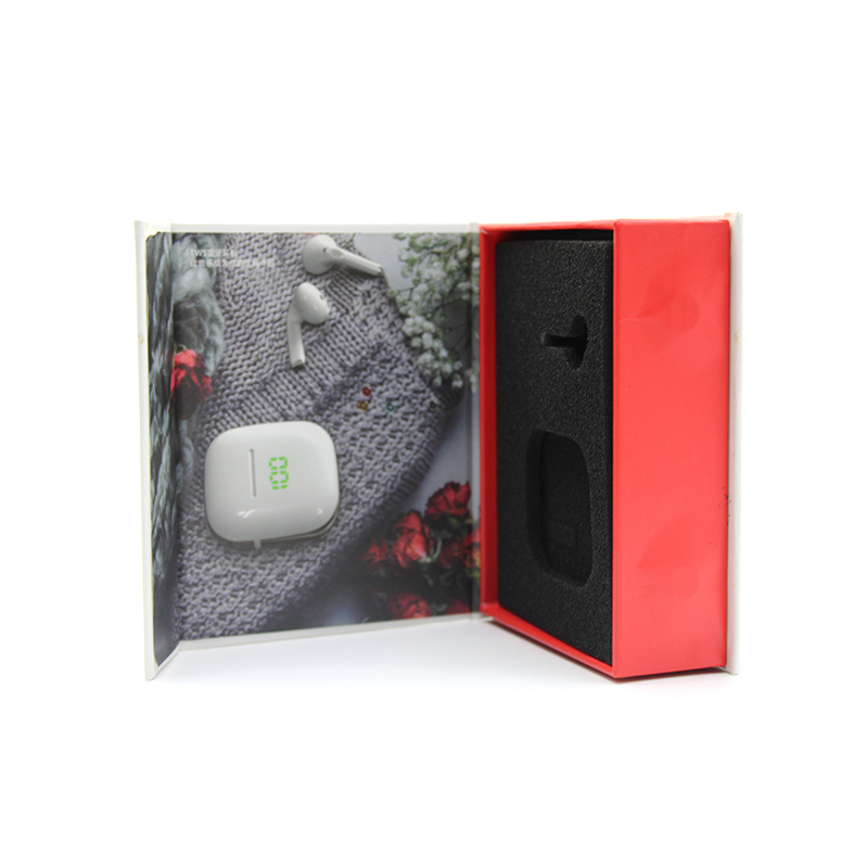 Caixa de Armazenamento de Papel de Embalagem Magnética Premium para Relógios com Interior Felpudo Personalizado para Produtos Digitais e Fones de Ouvido Sem Fio