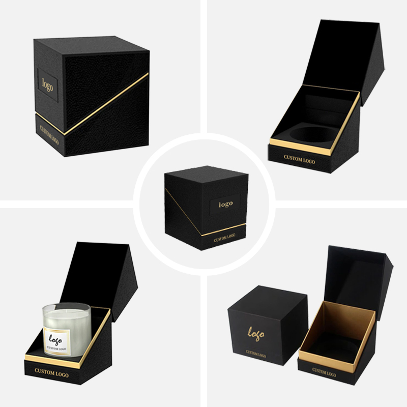 Caixas de Presente de Luxo com Tampa Magnética Conjunto de Velas Brancas Elegantes para Dama de Honra Embalagem de Presente Personalizada