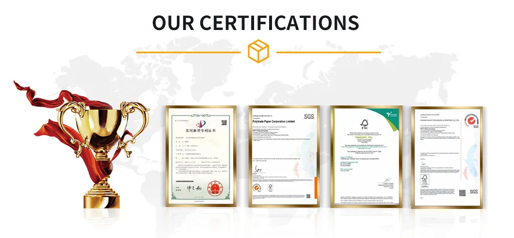 Certificados de qualidade da empresa
