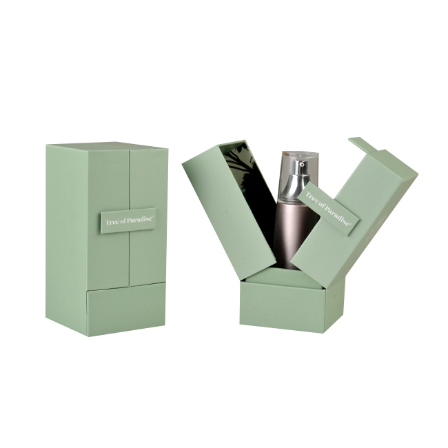 Embalagem de presente de perfume em cartão reciclável com design personalizado de logotipo